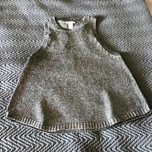 H&M Charcoal gray sparkle knit tank